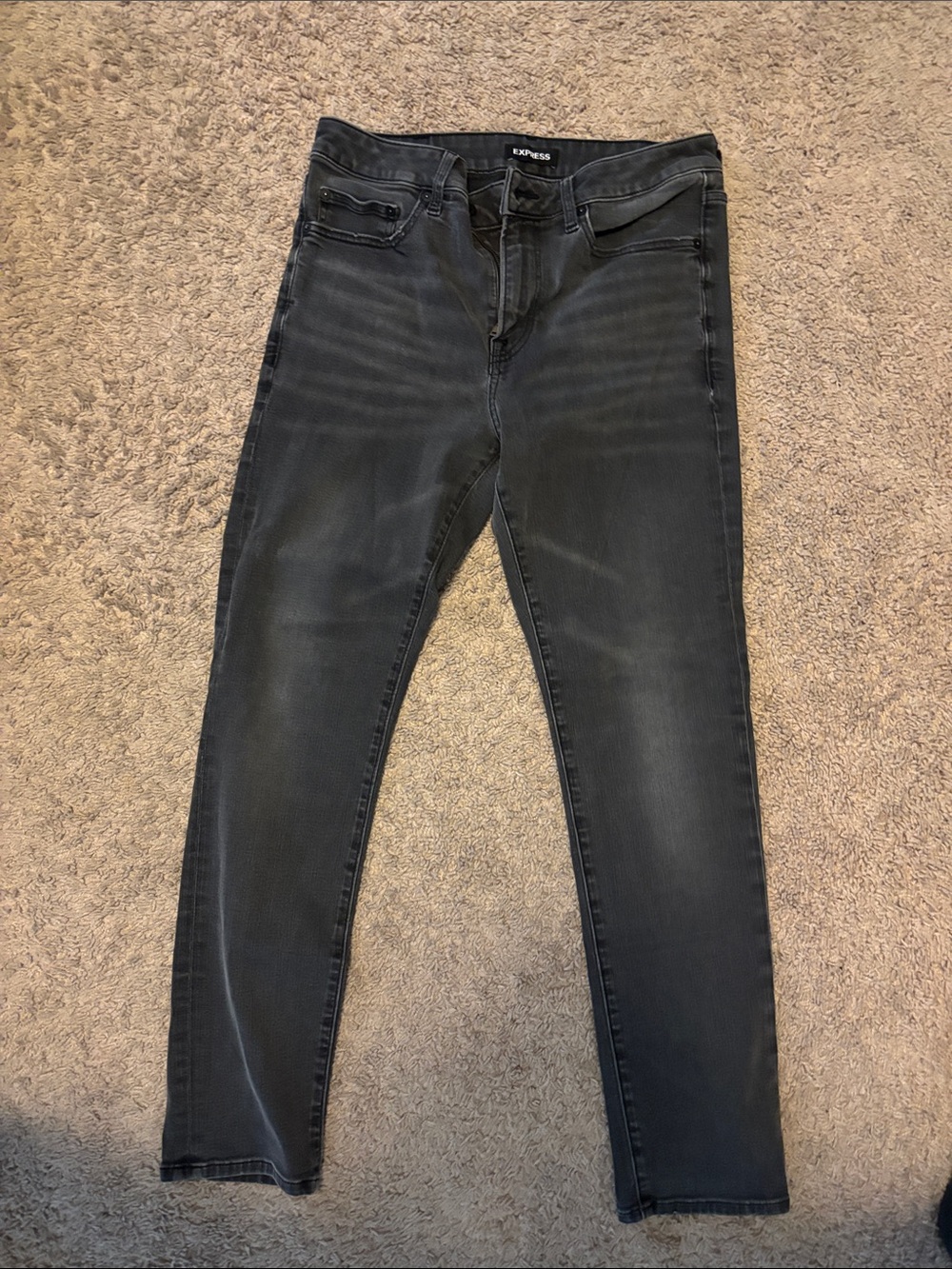 Express Men's Black Washed Jeans